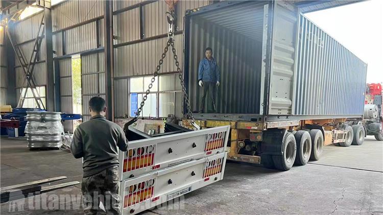 Tri Axle 40 ft Flatbed Trailer for Sale In Indonesia