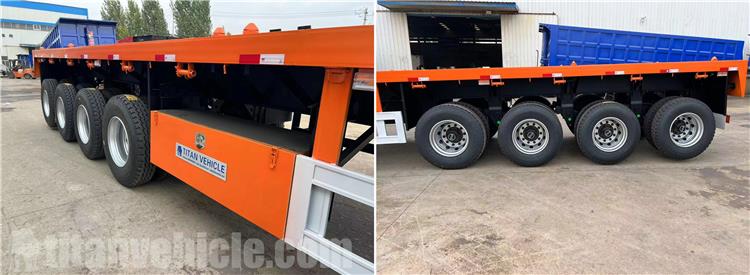 4 Axle Flatbed Trailer with Front Wall for Sale In Mali