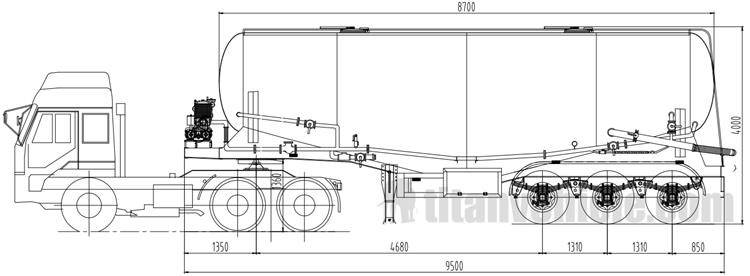 40CBM Bulker Cement Tanker Trailer for Sale In Indonesia