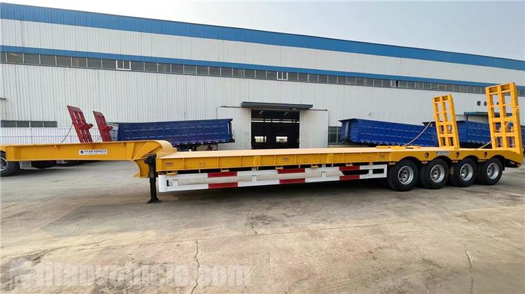4 Axle 100 Ton Low Loader Trailer for Sale In United Arab Emirates