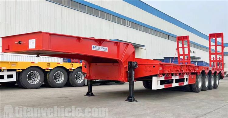4 Axle 80 Ton Low Bed Trailer for Sale In Zambia
