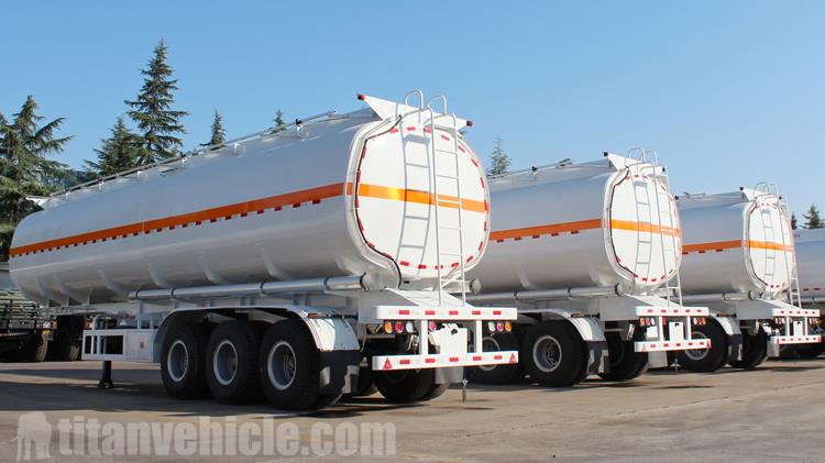 Tri Axle 40000 Liters Palm Oil Tanker Trailer for Sale In Zambia