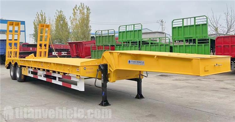 2 Axle 60 Ton Low Bed Semi Trailer for Sale In Philippines