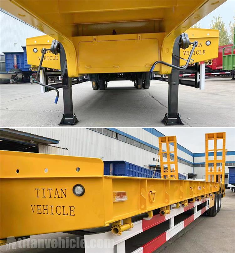 2 Axle 60 Ton Low Bed Semi Trailer for Sale In Philippines