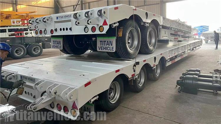 Tri Axle 80 Ton Lowbed Semi Trailer for Sale In Philippines