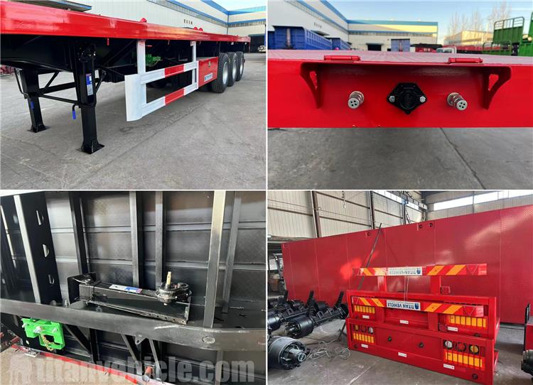 TITAN 45 ft Flatbed Semi Trailer for Sale In Costa Rica