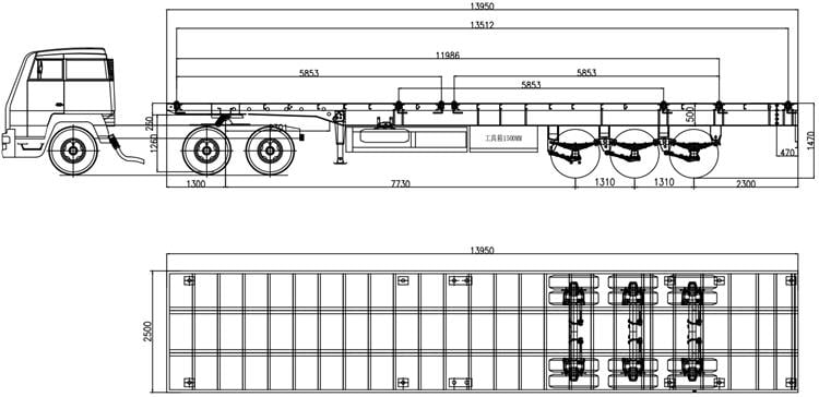 TITAN 45 ft Flatbed Semi Trailer for Sale In Costa Rica