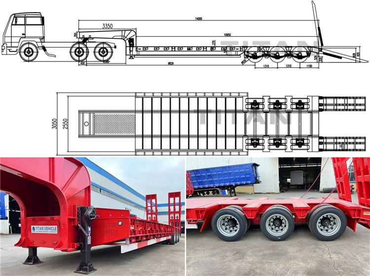 Tri Axle 80 Ton Low Bed Trailer for Sale In Suriname