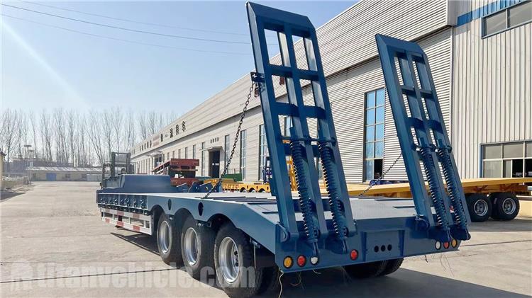 80t Semi Low Bed Trailer for Sale In Tanzania