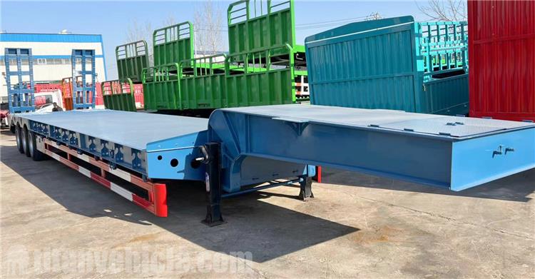 80t Semi Low Bed Trailer for Sale In Tanzania