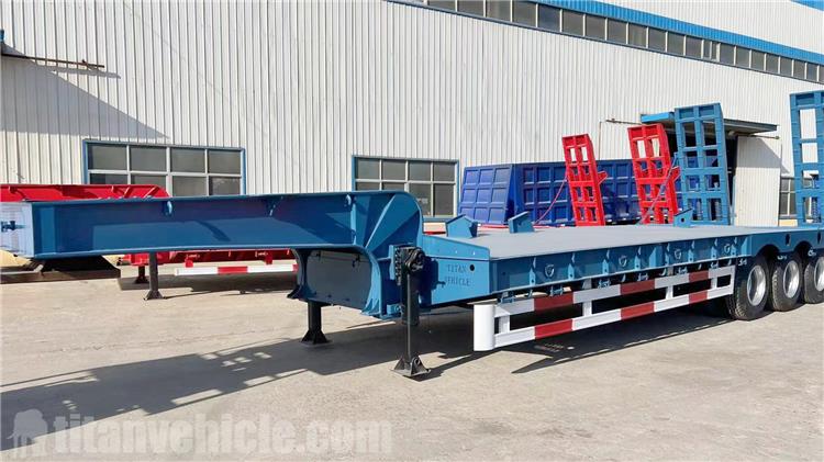 80t Semi Low Bed Trailer for Sale In Tanzania