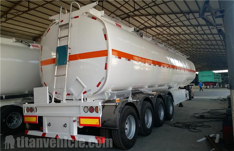 4 Axle 50,000 Liters Stainless Steel Tanker Trailer for Sale In Guinea