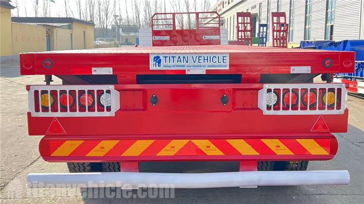 Tri Axle 40 ft Flatbed Semi Trailer with Front Wall for Sale In Mozambique