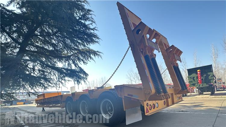 Tri Axle 80 Ton Low Bed Semi Trailer for Sale In Tanzania