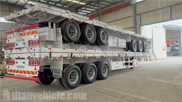 3 Axle Flatbed Trailer with Sidewall for Sale In Burundi
