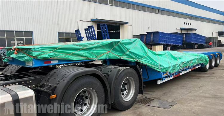 Tri Axle 80 Ton Excavator Trailer for Sale In Tanzania