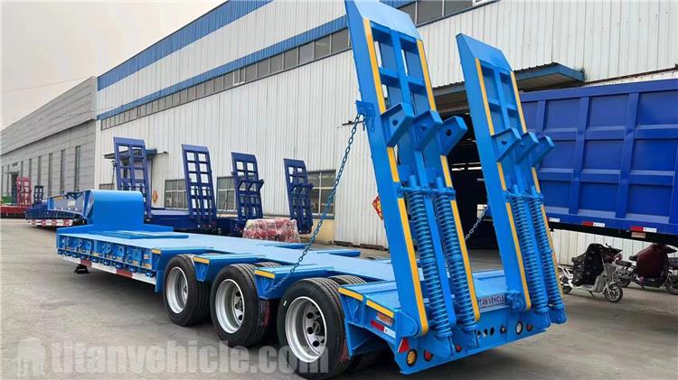 Tri Axle 80 Ton Excavator Trailer for Sale In Tanzania