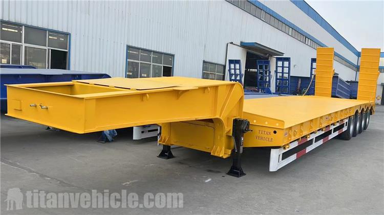 4 Axle 120 Ton Low Loader Trailer for Sale In Indonesia