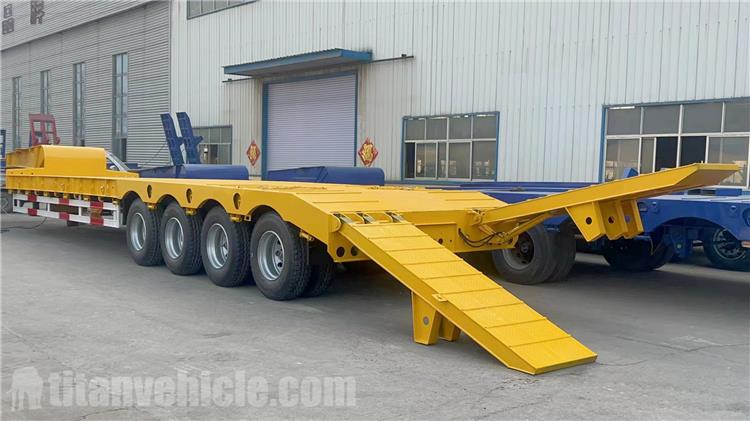 4 Axle 120 Ton Low Loader Trailer for Sale In Indonesia