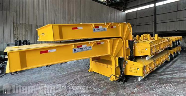 4 Axle 120 Ton Low Loader Trailer for Sale In Indonesia