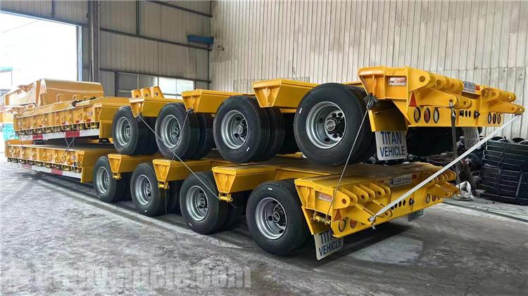 4 Axle 120 Ton Low Loader Trailer for Sale In Indonesia