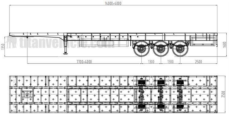 3 Axle Extendable Flatbed Trailer for Sale In Ghana