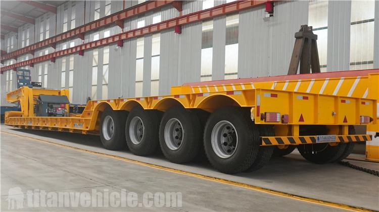4 Axle 150 Ton Detachable Gooseneck Trailer for Sale In Sudan