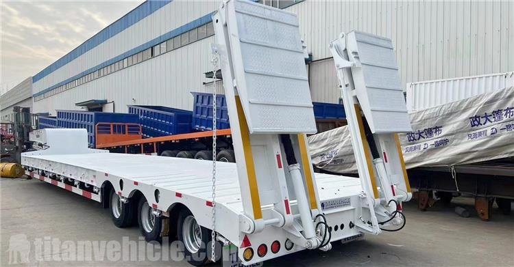 Tri Axle 80 Ton Lowbed Semi Trailer for Sale In Philippines