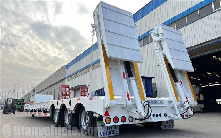 Tri Axle 80 Ton Lowbed Semi Trailer for Sale In Philippines