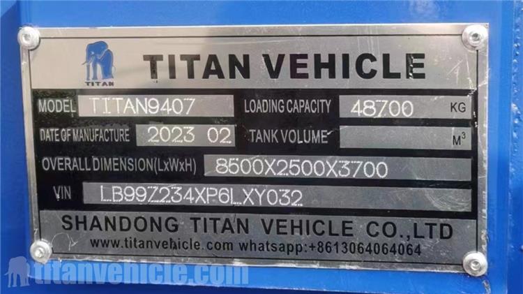 2 Axle 25CBM Dump Trailer for Sale in Nicaragua