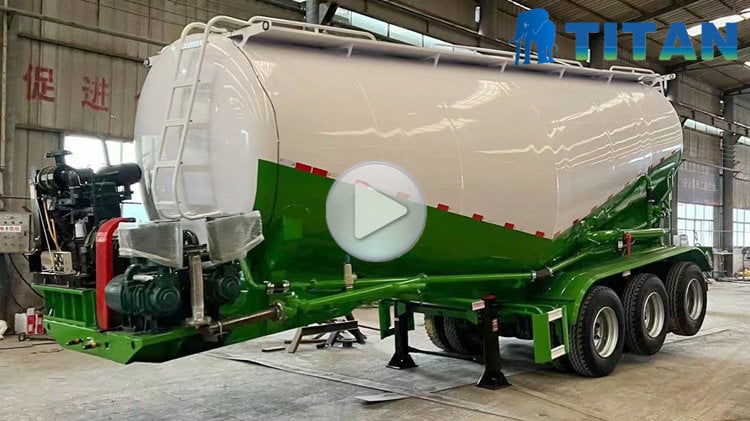 Tri Axle 40CBM Bulk Cement Trailer for Sale In Tanzania