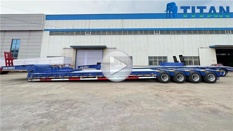4 Line 6 Axle Low Bed Truck Trailer for Sale In Tanzania