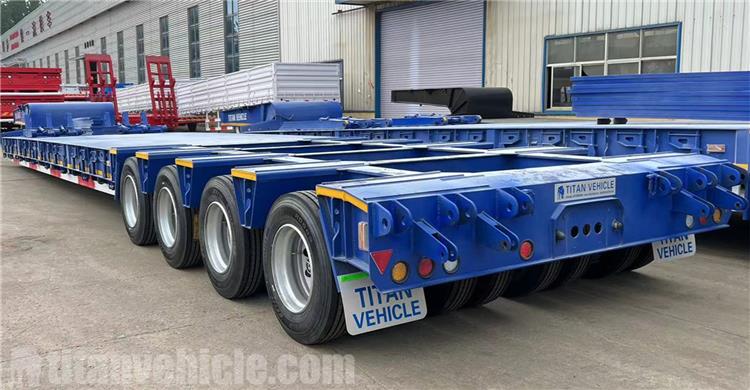 4 Line 8 Axle Low Bed Truck Trailer for Sale In Tanzania