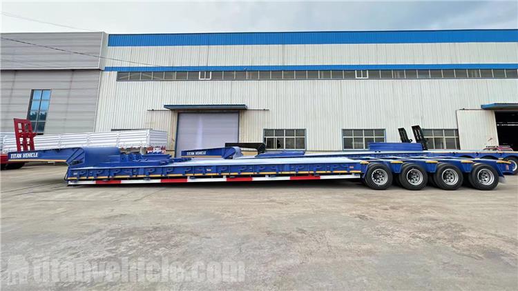 4 Line 8 Axle Low Bed Truck Trailer for Sale In Tanzania