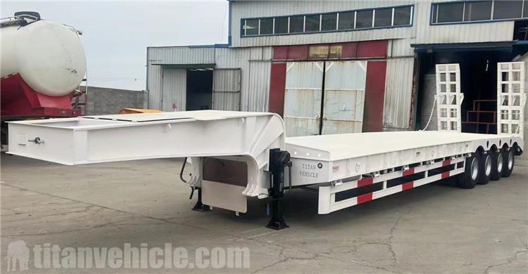 4 Axle 100 Ton Low Bed Semi Trailer will export to Rwanda