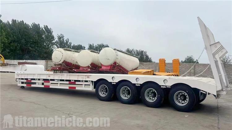 4 Axle 100 Ton Low Bed Semi Trailer will export to Rwanda