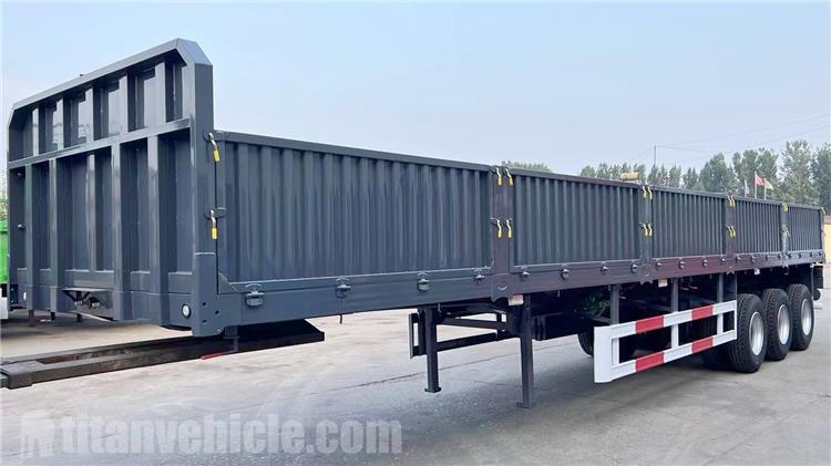 Tri Axle 60 Ton Sidewall Semi Trailer for Sale In Kenya