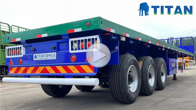 12.5m Tri Axle Trailer with Single Tires for Sale In Martinique