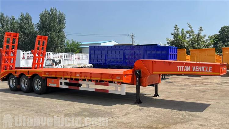 Tri Axle 60 Ton Low Loader Truck for Sale In Tanzania