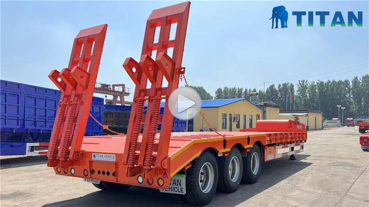 Tri Axle 60 Ton Low Loader Truck for Sale In Tanzania