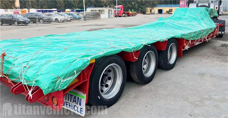 Heavy Duty Tri Axle Low Bed Trailer for Sale in Ghana