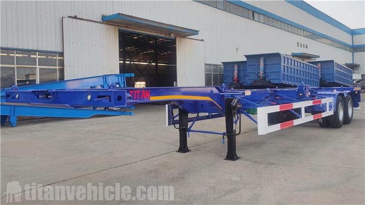2 Axle 40 ft Gooseneck Skeletal Trailer for Sale In Dominican