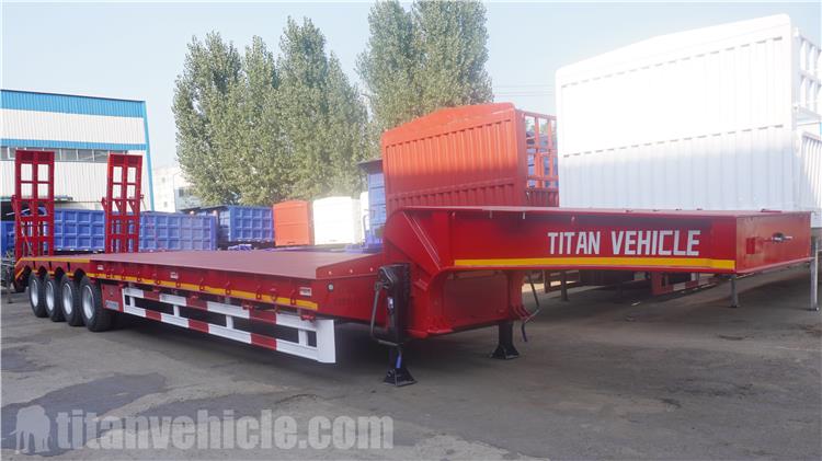 4 Axle 100 Ton Low Loader Semi Trailer for Sale In Angola