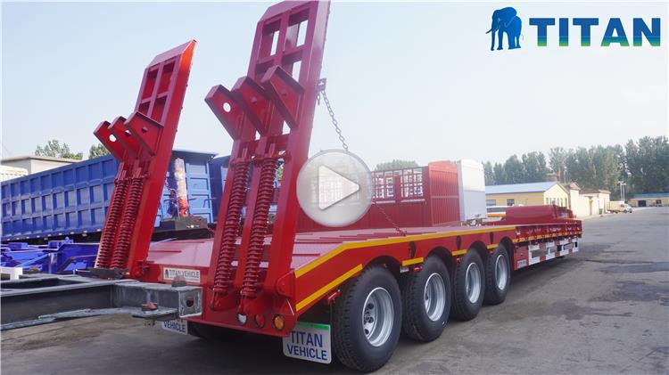 4 Axle 100 Ton Low Loader Semi Trailer for Sale In Angola