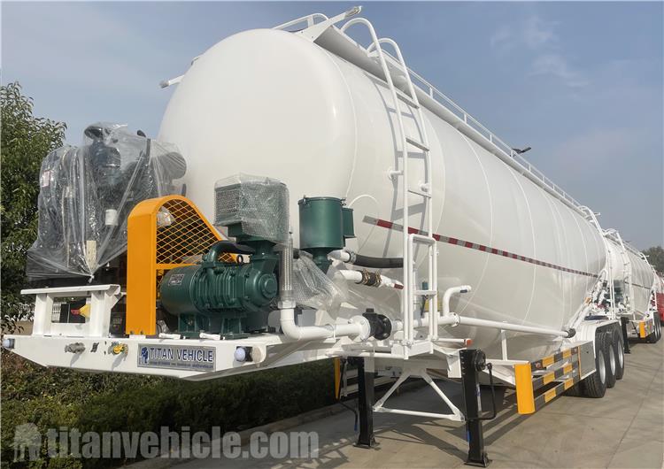 45CBM Bulk Cement Tankers Trailer for Sale In Dominican