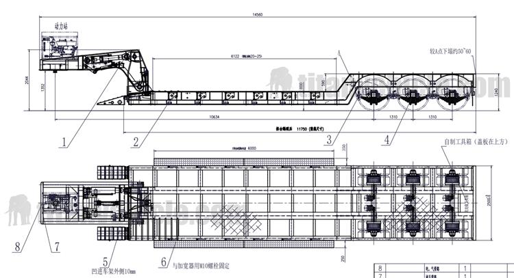 80 Ton Detachable Gooseneck Lowboy Trailer for Sale In Guyana