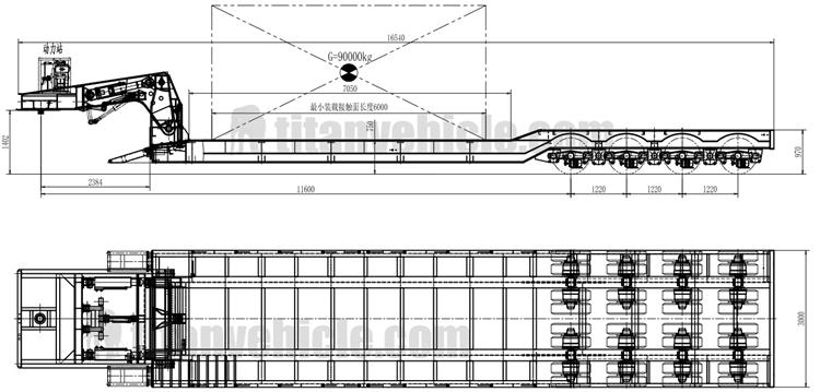 4 Line 8 Axle 100 Ton Detachable Gooseneck Trailer for Sale In Panama