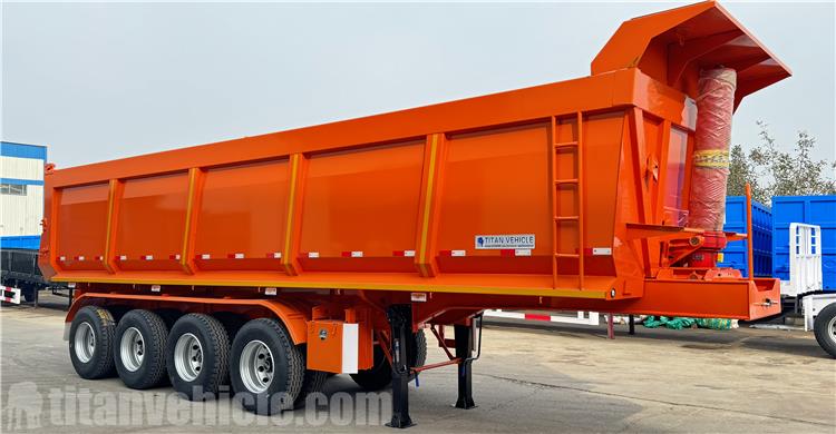 4 Axle 35CBM U Shape Dump Semi Trailer for Sale In Surinam