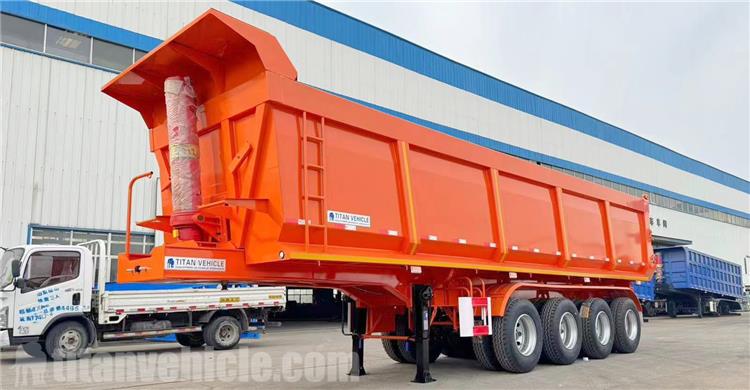 4 Axle 35CBM U Shape Dump Semi Trailer for Sale In Surinam