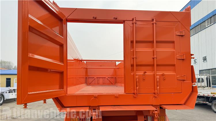 4 Axle 35CBM U Shape Dump Semi Trailer for Sale In Surinam